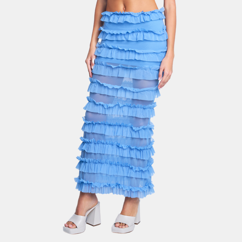 OW Collection GRACIE Maxi Skirt Skirt 209 - Baby Blue