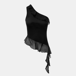 OW Collection HARPER Asymmetric Top Top 002 - Black Caviar