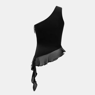 OW Collection HARPER Asymmetric Top Top 002 - Black Caviar