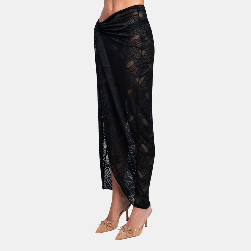 OW Collection IRIS Lace Skirt Skirt 121 - Black