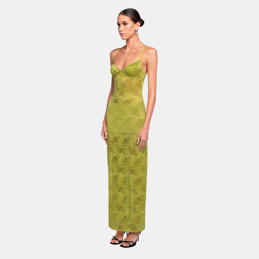 OW Collection KAYLA Maxi Dress Dress 052 - Lime Green