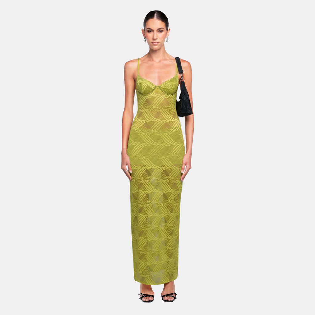 OW Collection KAYLA Maxi Dress Dress 052 - Lime Green