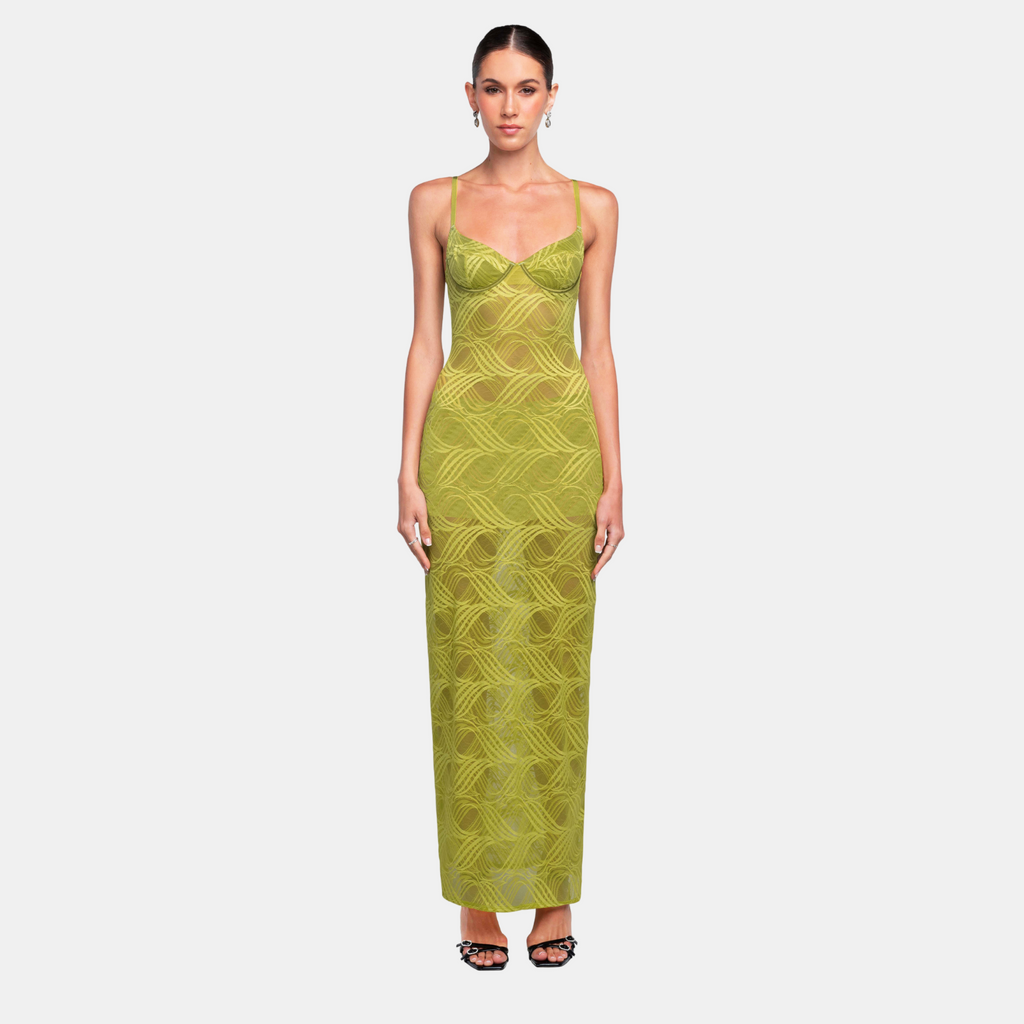 OW Collection KAYLA Maxi Dress Dress 052 - Lime Green