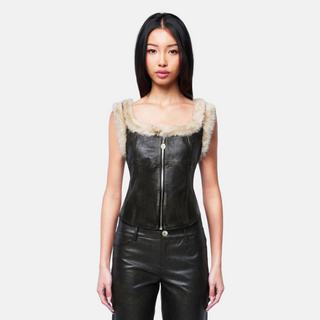 OW Collection KENDRA Top Top 237 - Distressed Black