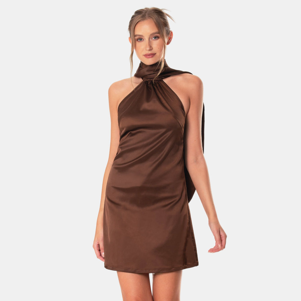 OW Collection KIANA Dress Dress 175 - Cappuccino