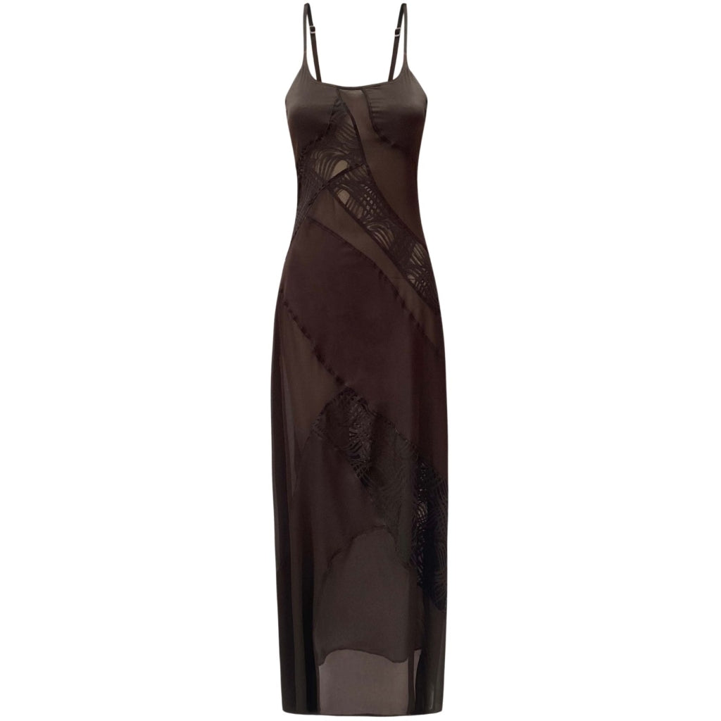 OW Collection LANEY Maxi Slip Dress Dress 185 - Brown