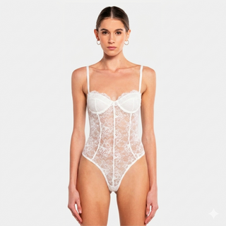OW Collection LAYCE Bodysuit Bodysuit 001 - White