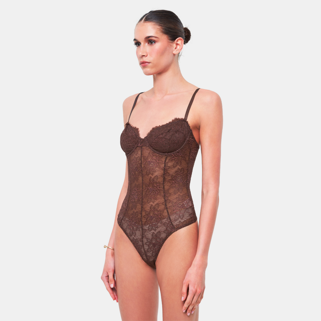 OW Collection LAYCE Bodysuit Bodysuit 185 - Brown