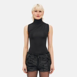 OW Collection LINNEA Slouchy Top Top 121 - Black