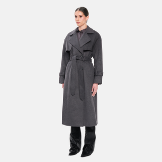 OW Collection MATILDA Wool Coat Coat 243 - Charcoal