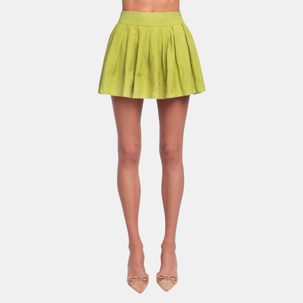 OW Collection MIRA Pleats Skirt Skirt 206 - Moss