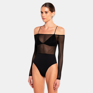 OW Collection MORGAN Bodysuit (2-piece) Account 002 - Black Caviar