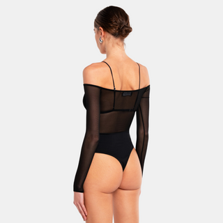 OW Collection MORGAN Bodysuit (2-piece) Account 002 - Black Caviar