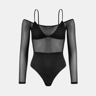 OW Collection MORGAN Bodysuit (2-piece) Account 002 - Black Caviar