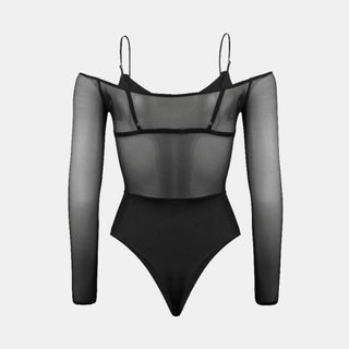 OW Collection MORGAN Bodysuit (2-piece) Account 002 - Black Caviar