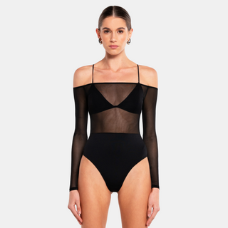 OW Collection MORGAN Bodysuit (2-piece) Account 002 - Black Caviar