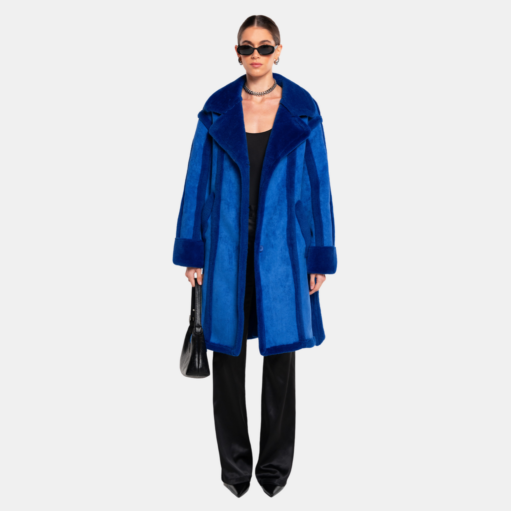 OW Collection NEW YORK Coat Coat 026 - Blue