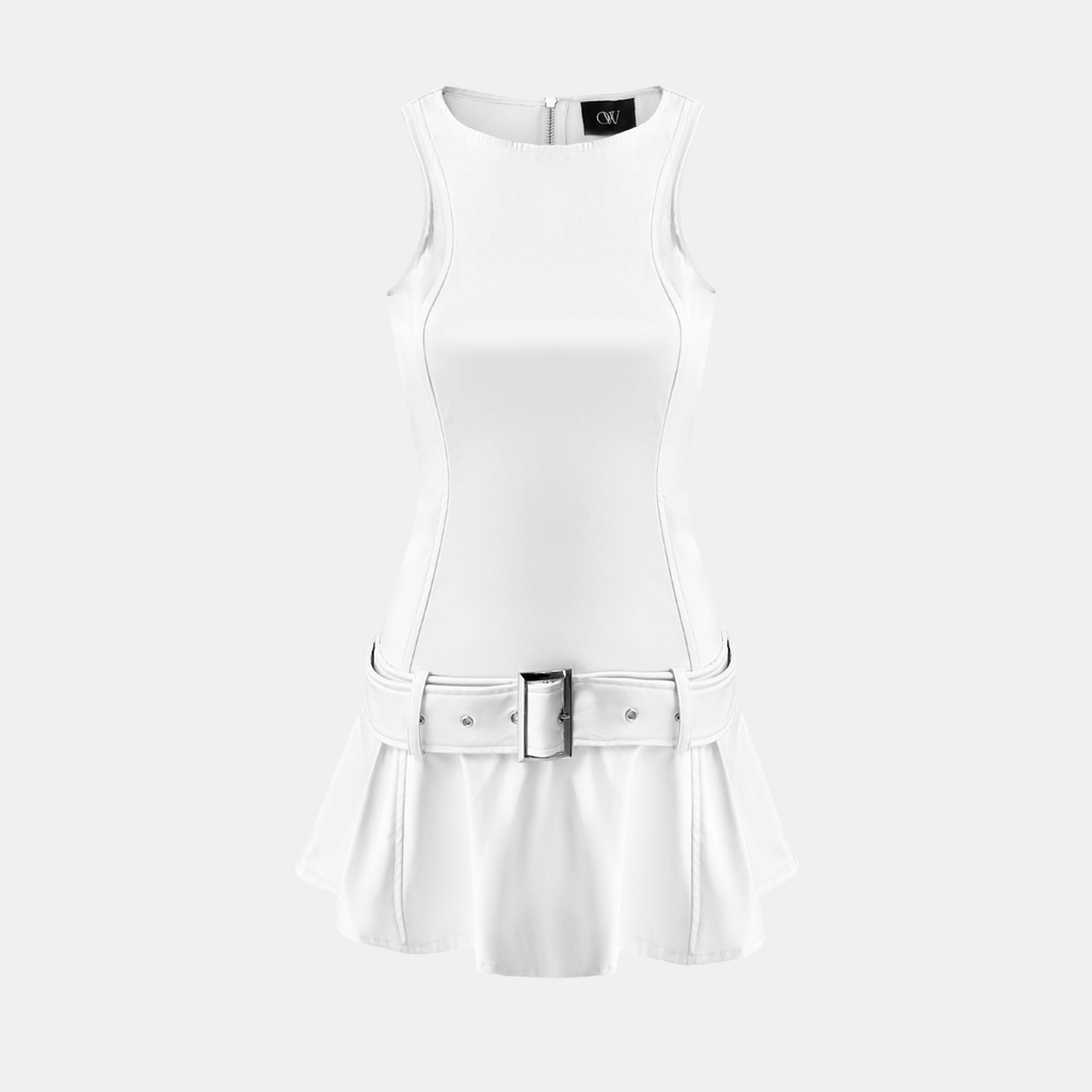 OW Collection PEARL Mini Dress Dress 001 - White