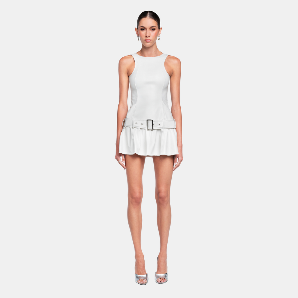 OW Collection PEARL Mini Dress Dress 001 - White