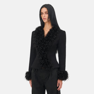 OW Collection REMY Faux Fur Jacket Jacket 121 - Black