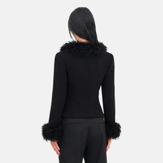 OW Collection REMY Faux Fur Jacket Jacket 121 - Black