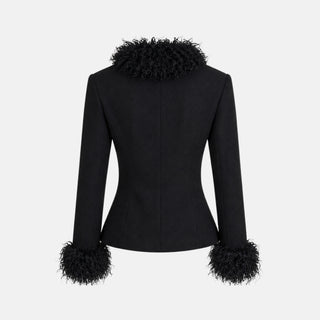 OW Collection REMY Faux Fur Jacket Jacket 121 - Black