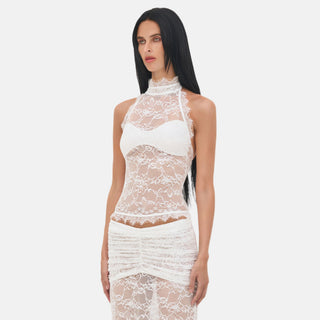 OW Collection SELAH Lace Top Top 001 - White