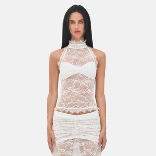 OW Collection SELAH Lace Top Top 001 - White