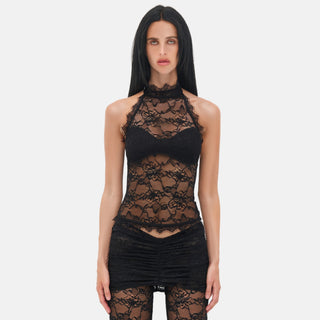 OW Collection SELAH Lace Top Top 121 - Black