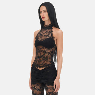 OW Collection SELAH Lace Top Top 121 - Black