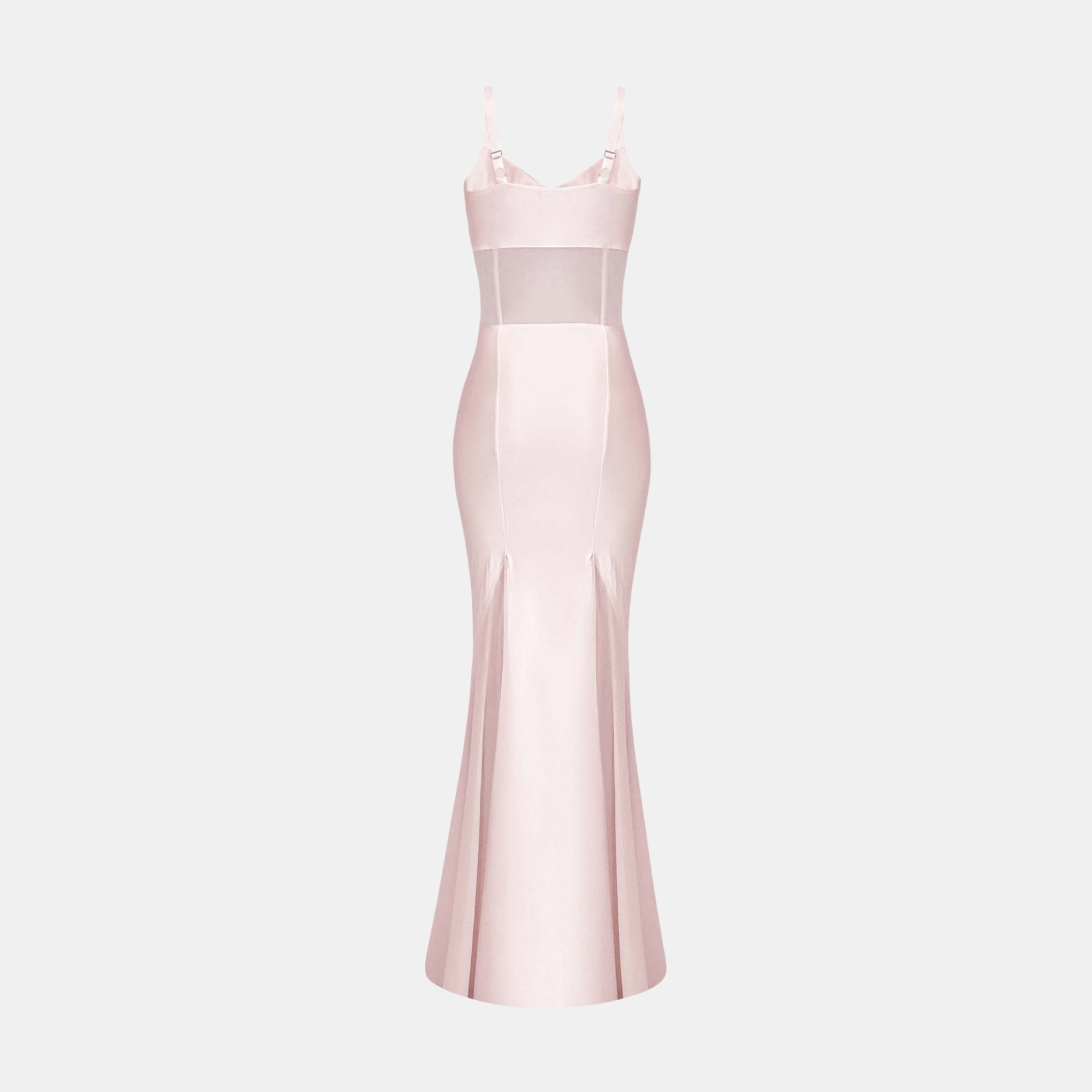 light pink sheer dress ASOS DESIGN sheer overlay maxi dress in light pink