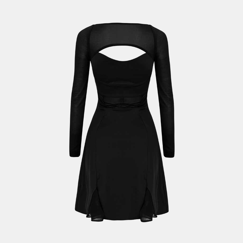 OW Collection SERENITY Mini Dress Dress 121 - Black