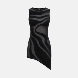 OW Collection SILLA Asymmetric Top Top 121 - Black