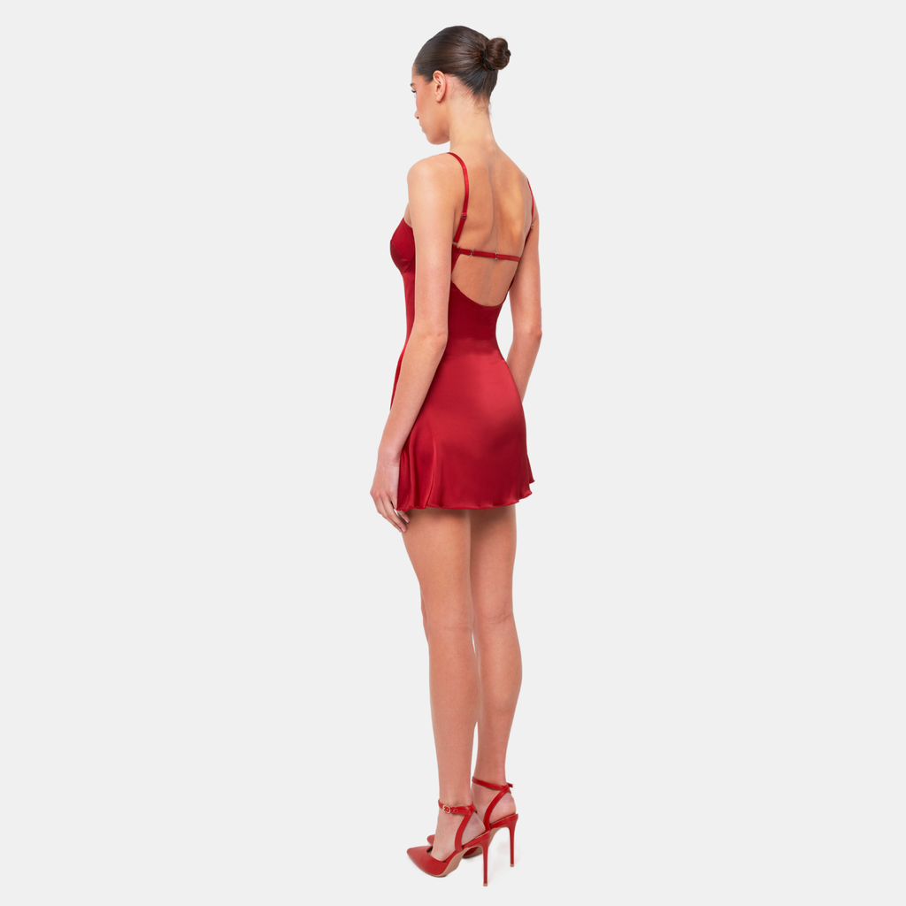 OW Collection SKYLER Mini Dress Dress 216 - Cherry Red