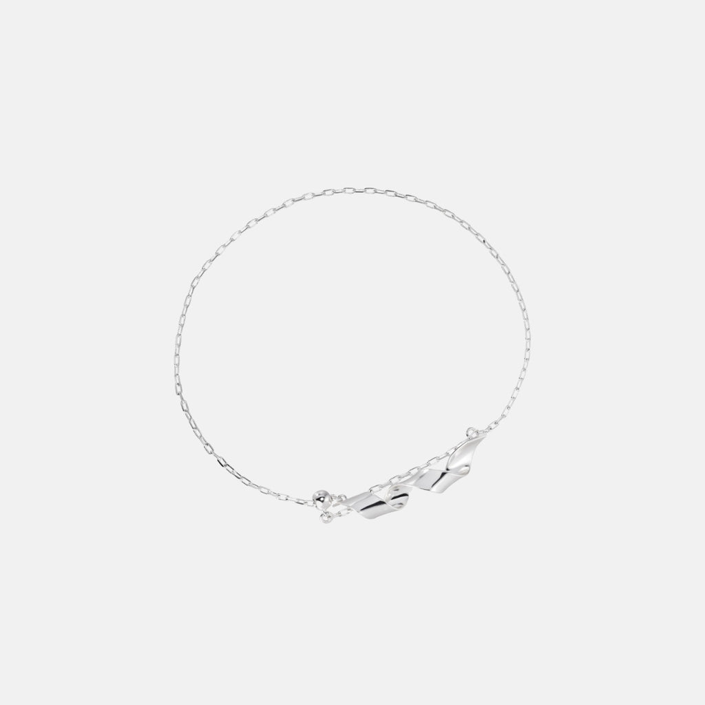 OW Collection SWIRL Anklet Chain Jewelry 193 - Silver