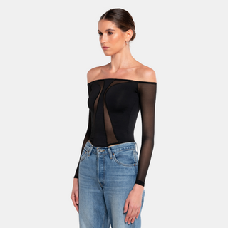 OW Collection SWIRL Blouse Blouse 002 - Black Caviar