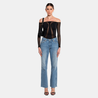 OW Collection SWIRL Blouse Blouse 002 - Black Caviar