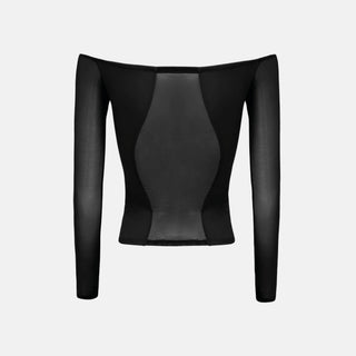 OW Collection SWIRL Blouse Blouse 002 - Black Caviar
