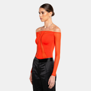 OW Collection SWIRL Blouse Blouse 200 - OW Red