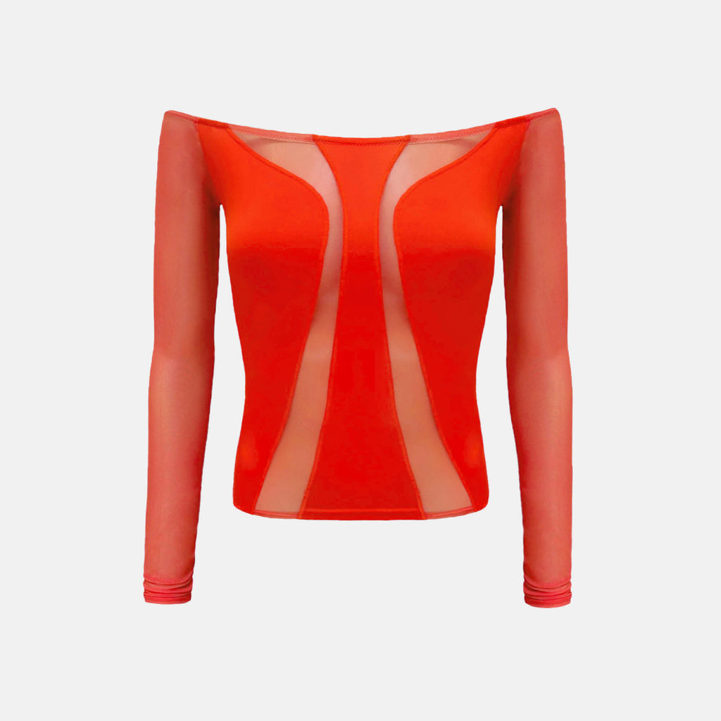 OW Collection SWIRL Blouse Blouse 200 - OW Red