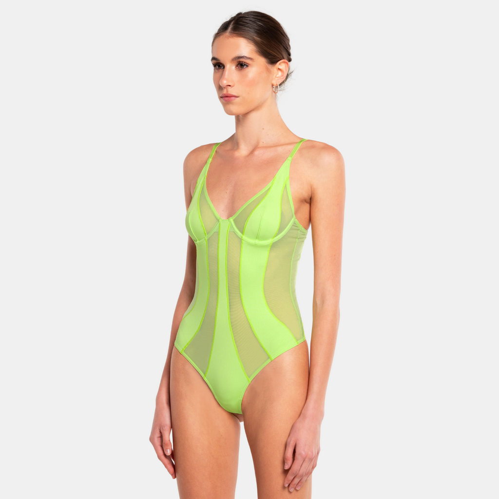 OW Collection SWIRL Bodysuit Bodysuit 048 - Mellow Green