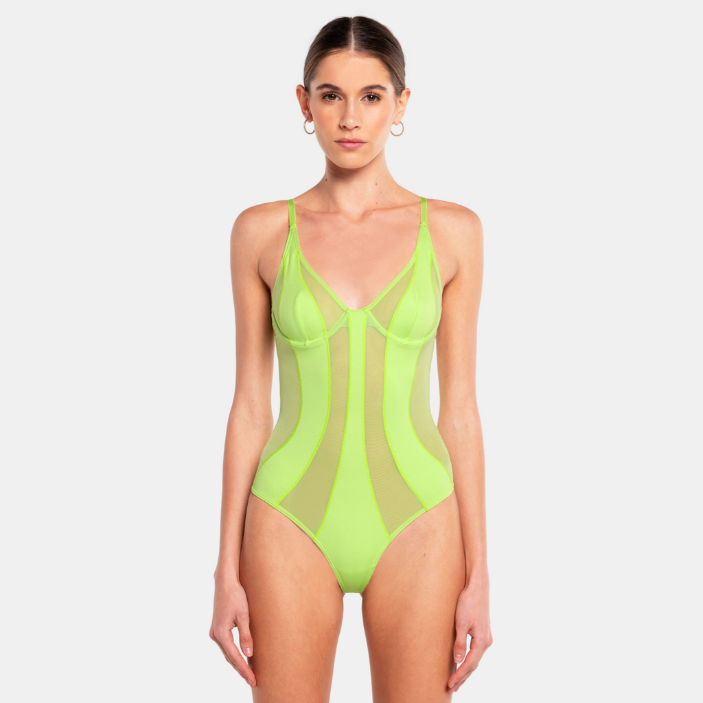 OW Collection SWIRL Bodysuit Bodysuit 048 - Mellow Green