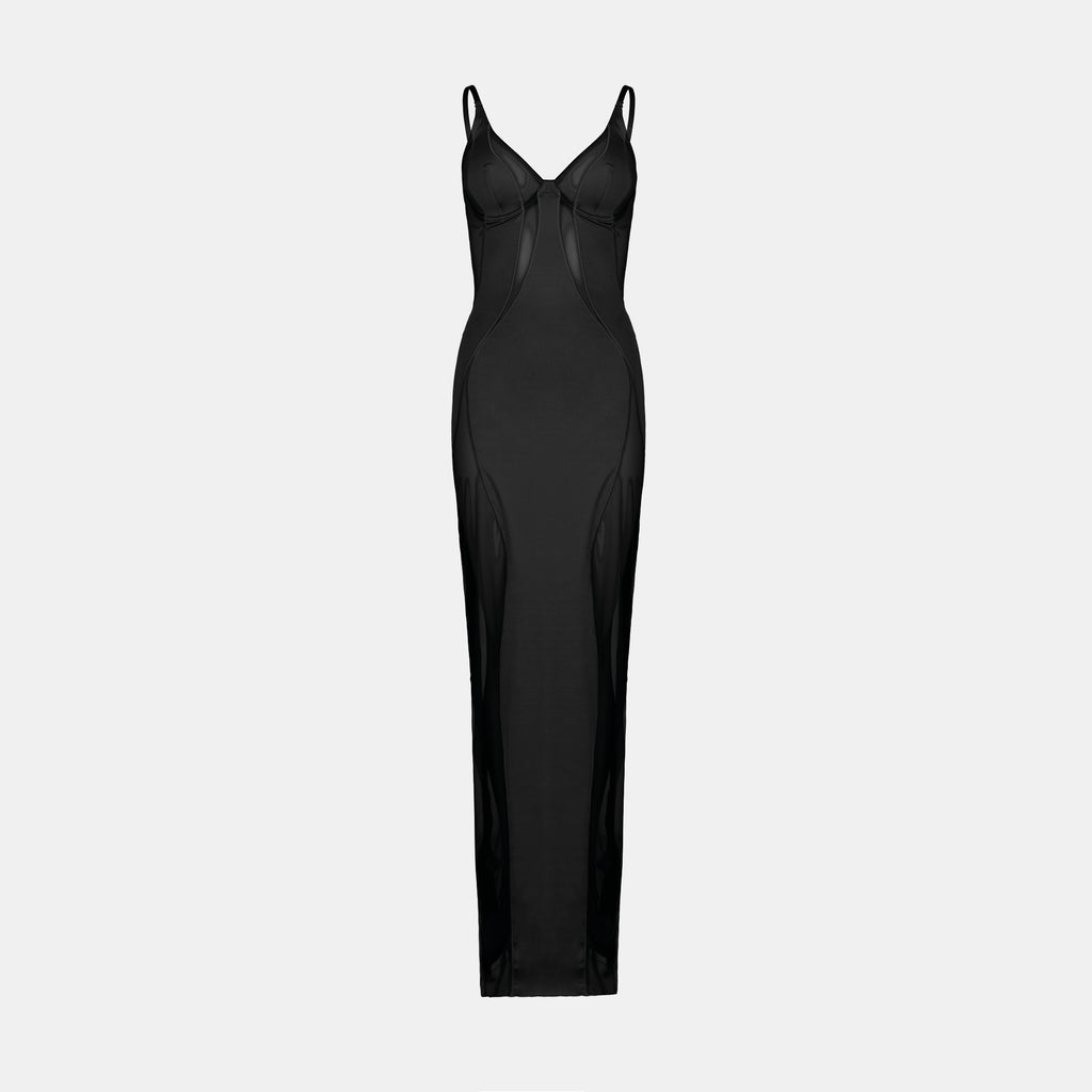 OW Collection SWIRL Maxi Dress Dress 121 - Black
