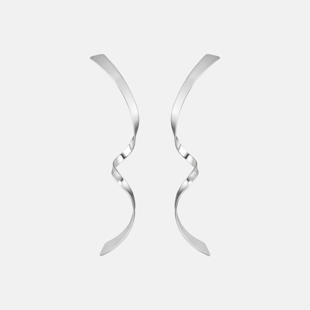 OW Collection SWIRL Studs Jewelry 193 - Silver