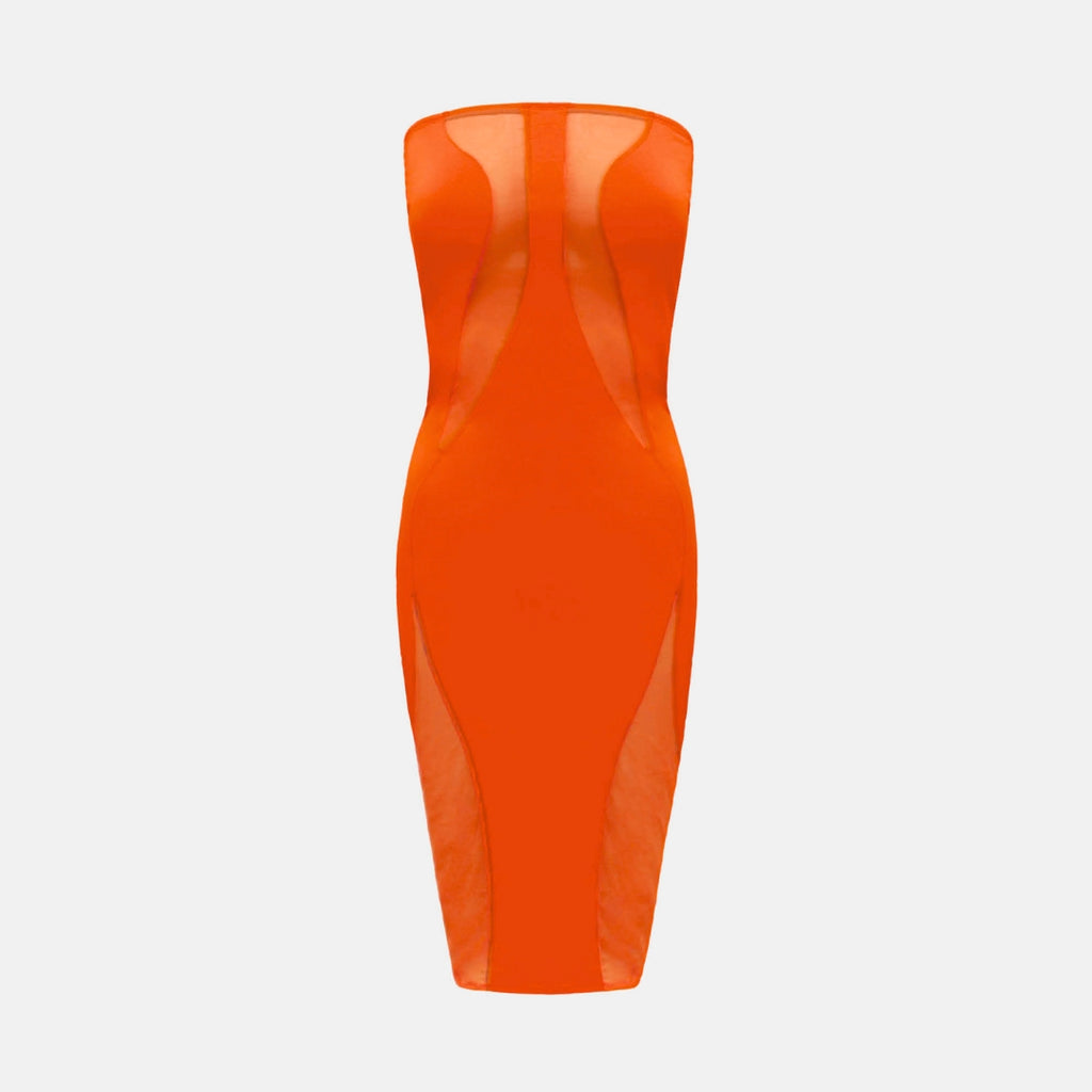 Buy OW COLLECTION Chiara Bodysuit In Orange - Flame Orange At 41% Off
