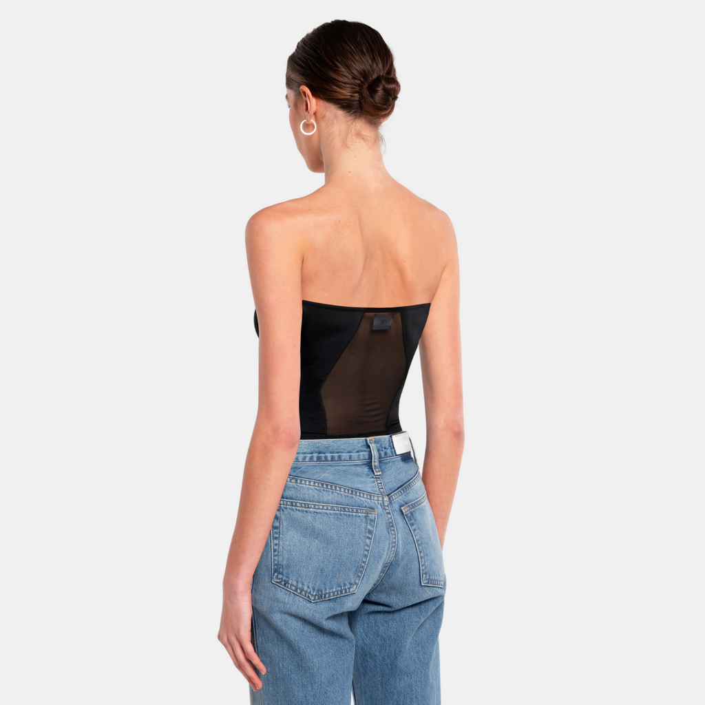 OW Collection SWIRL Tube Top Top 002 - Black Caviar