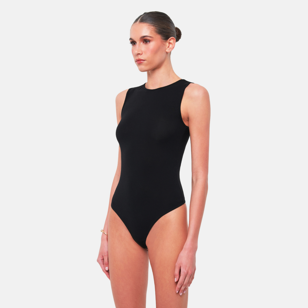 OW Collection TANKTOP Bodysuit Bodysuit 002 - Black Caviar