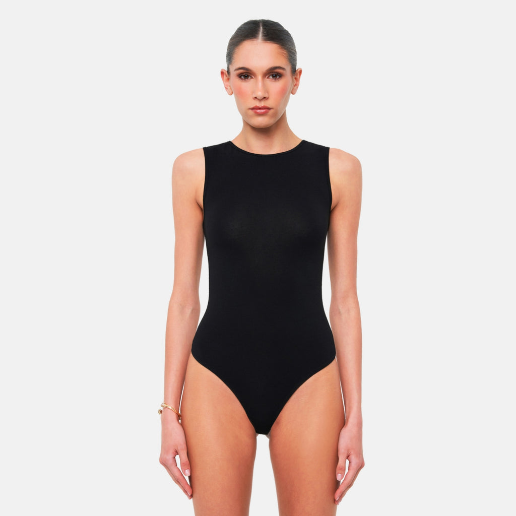 OW Collection TANKTOP Bodysuit Bodysuit 002 - Black Caviar