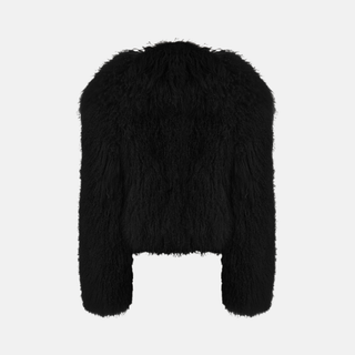 OW Collection THEA Fur Jacket Jacket 121 - Black