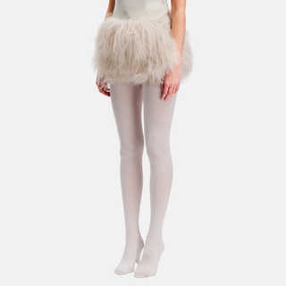 OW Collection THEA Fur Mini Skirt Skirt 196 - Light Tan